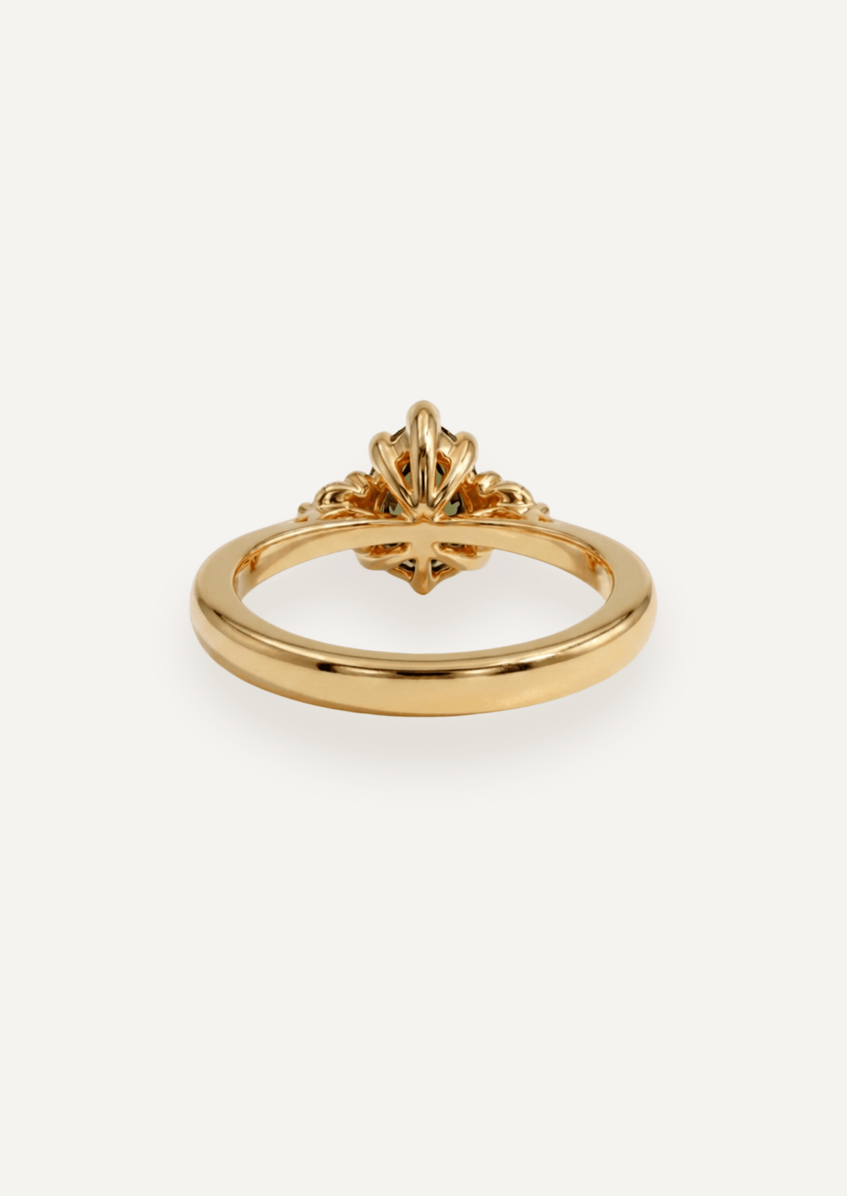 The Ada Ring with 0.85ct Pear Green Sapphire - Molten Store