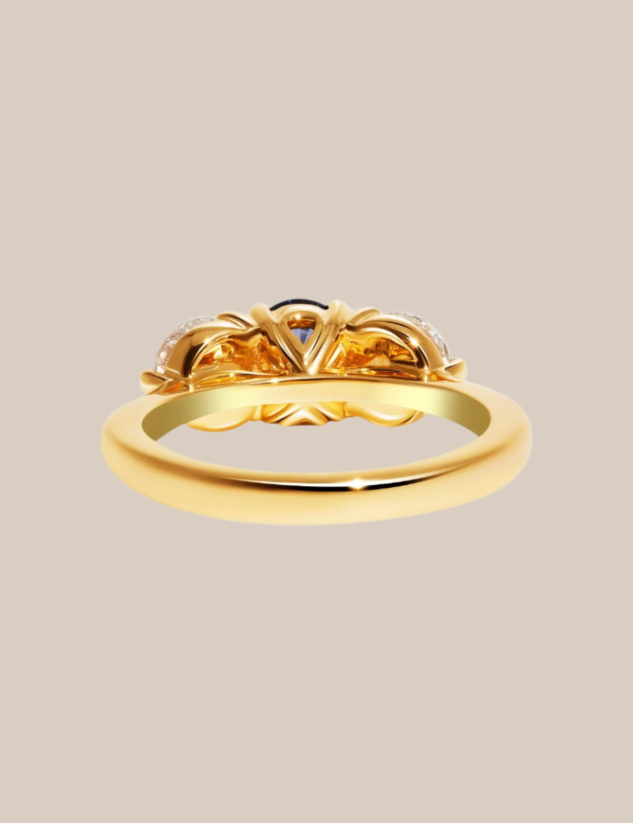 The Ada Ring with 0.97ct Oval Sapphire - Molten Store
