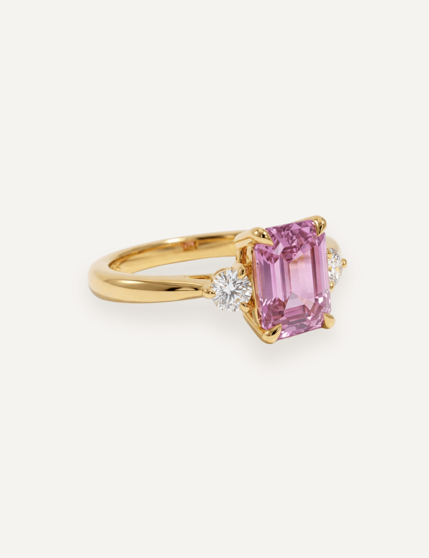 The Ada Ring with 0.9ct Emerald Morganite - Molten Store
