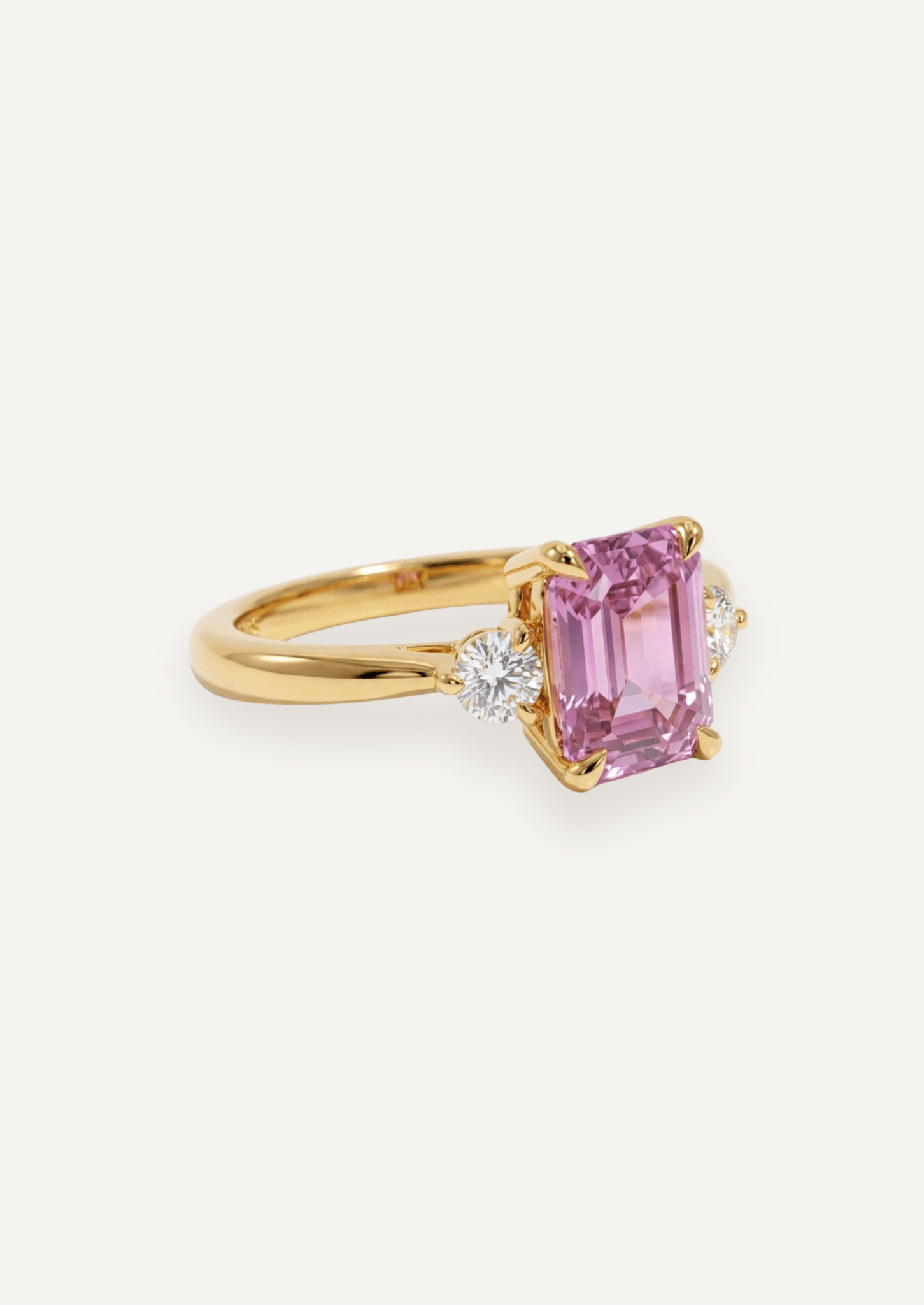 The Ada Ring with 0.9ct Emerald Morganite - Molten Store