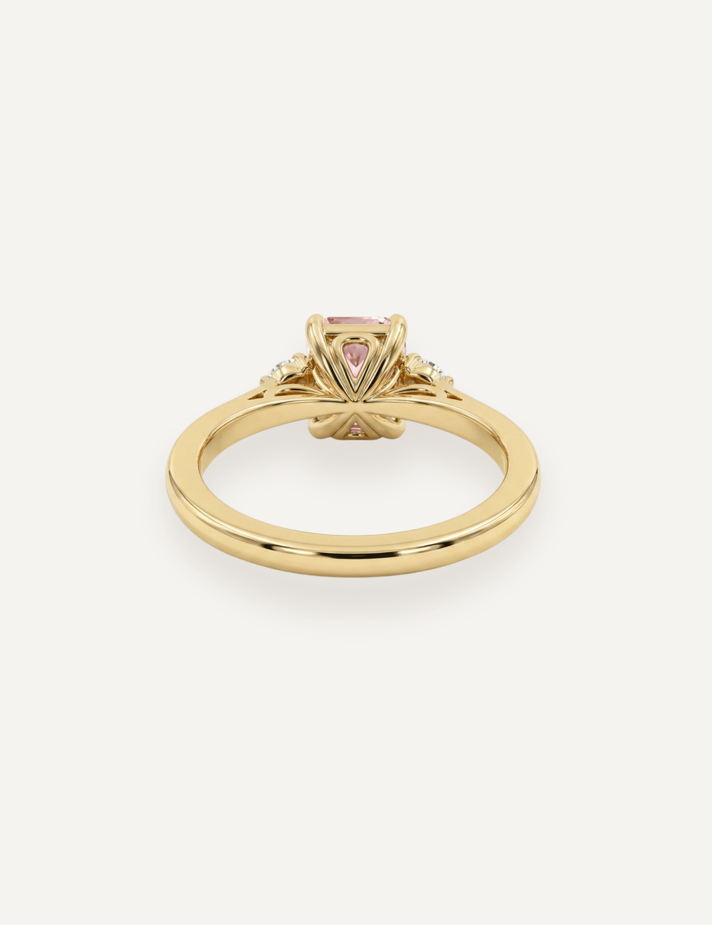 The Ada Ring with 0.9ct Emerald Morganite - Molten Store