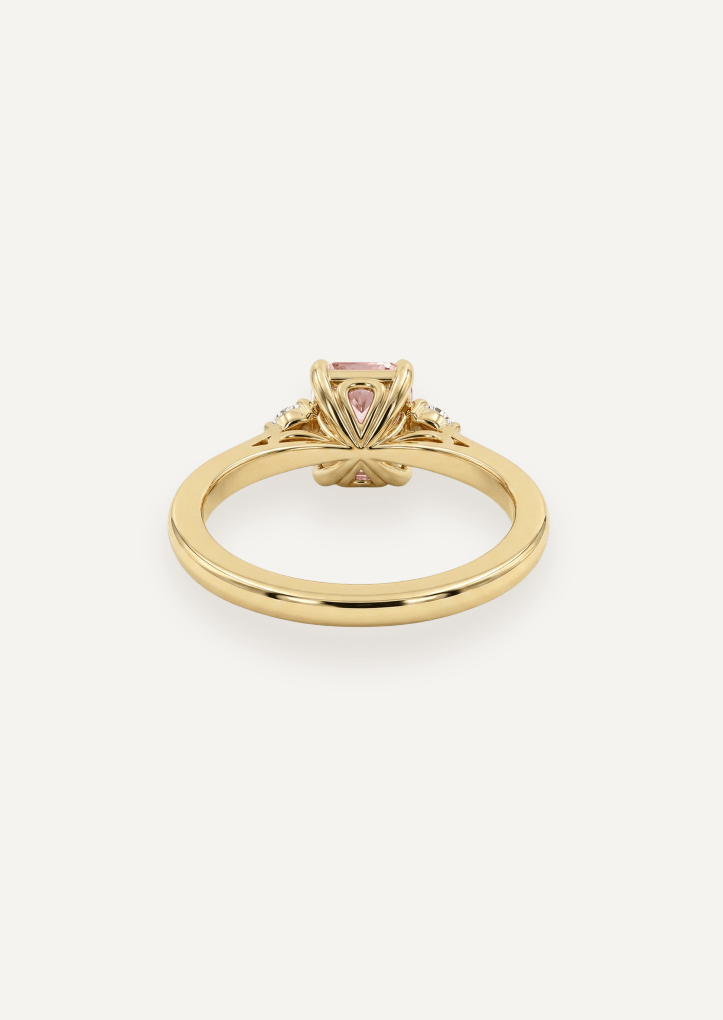 The Ada Ring with 0.9ct Emerald Morganite - Molten Store
