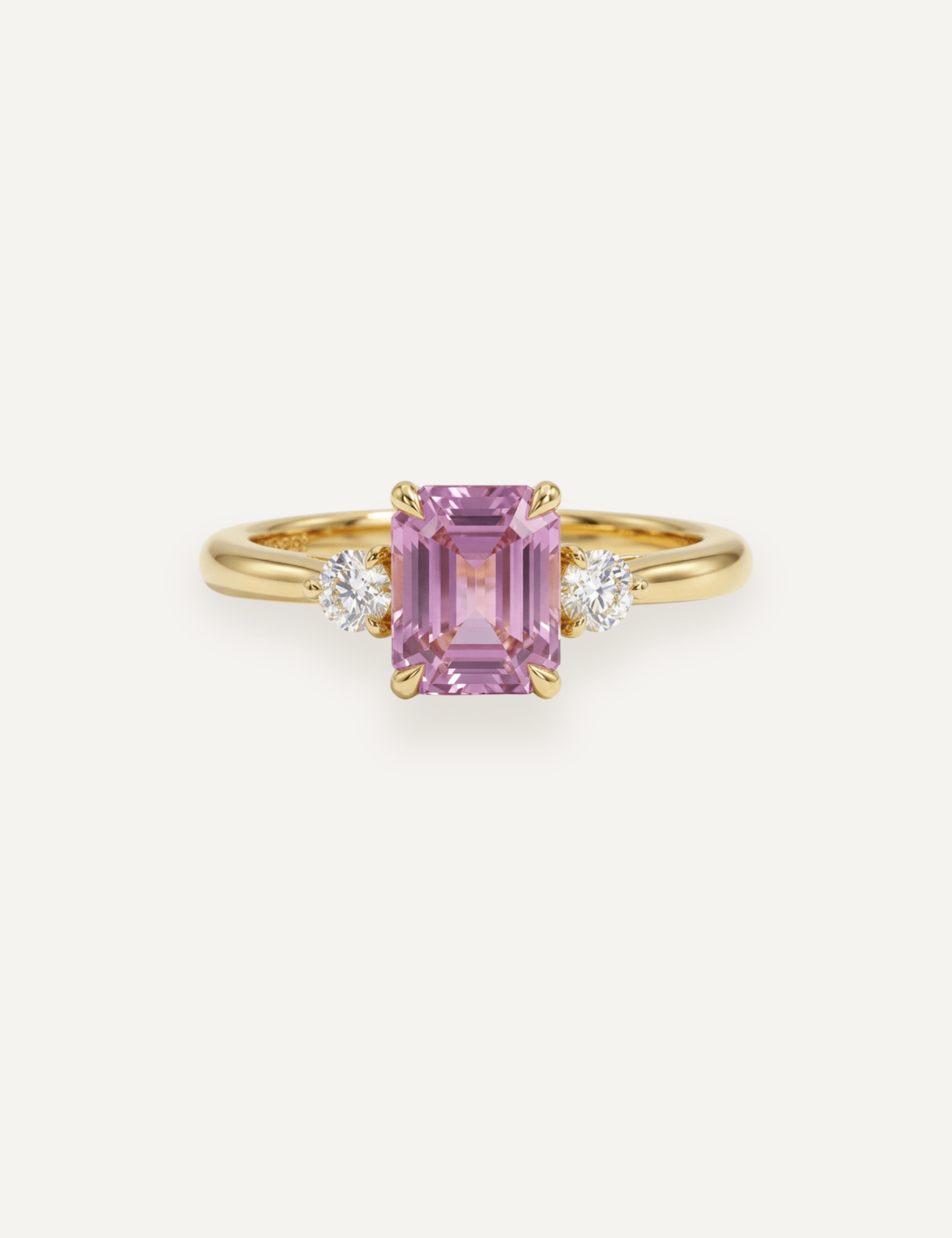 The Ada Ring with 0.9ct Emerald Morganite - Molten Store