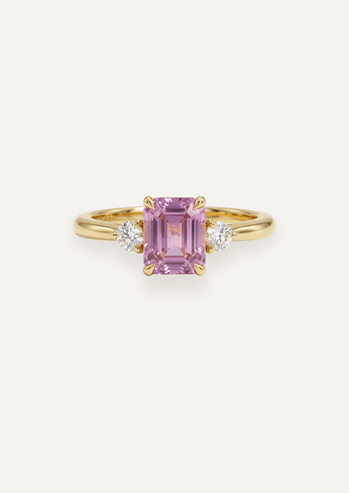 The Ada Ring with 0.9ct Emerald Morganite - Molten Store