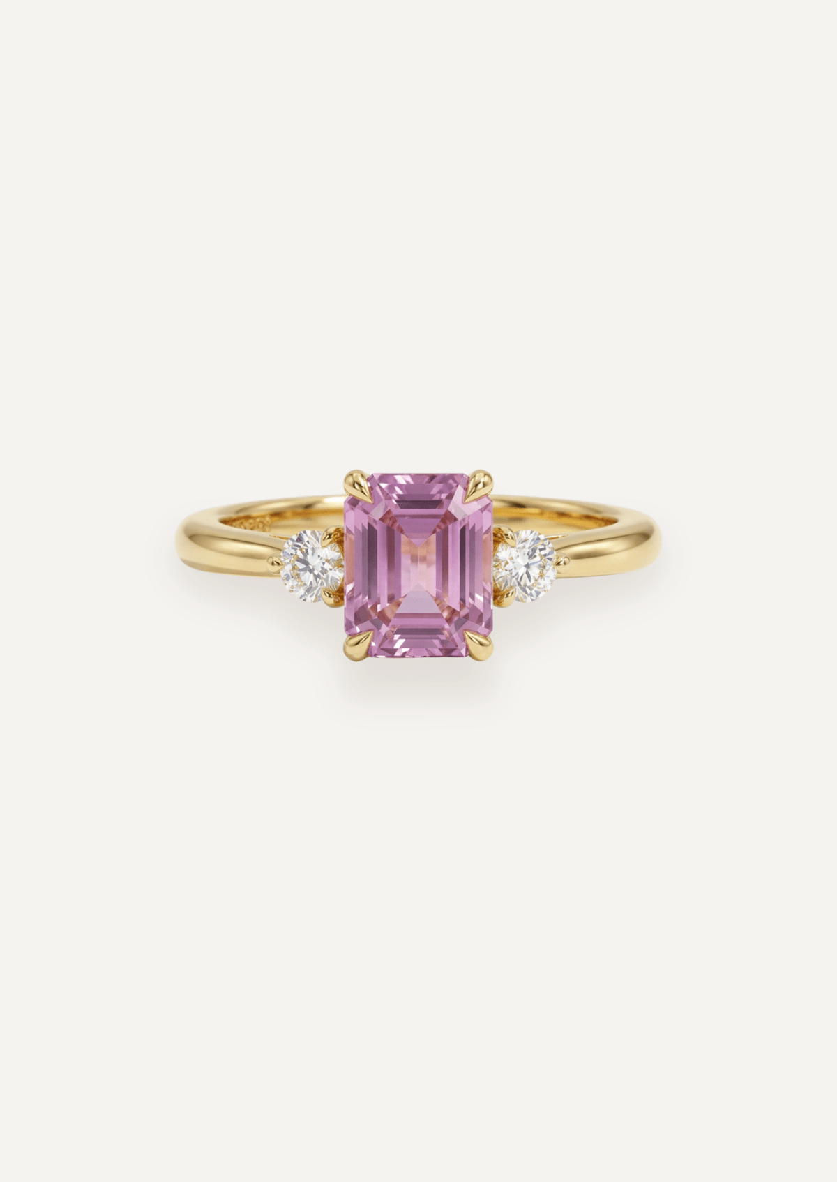 The Ada Ring with 0.9ct Emerald Morganite - Molten Store