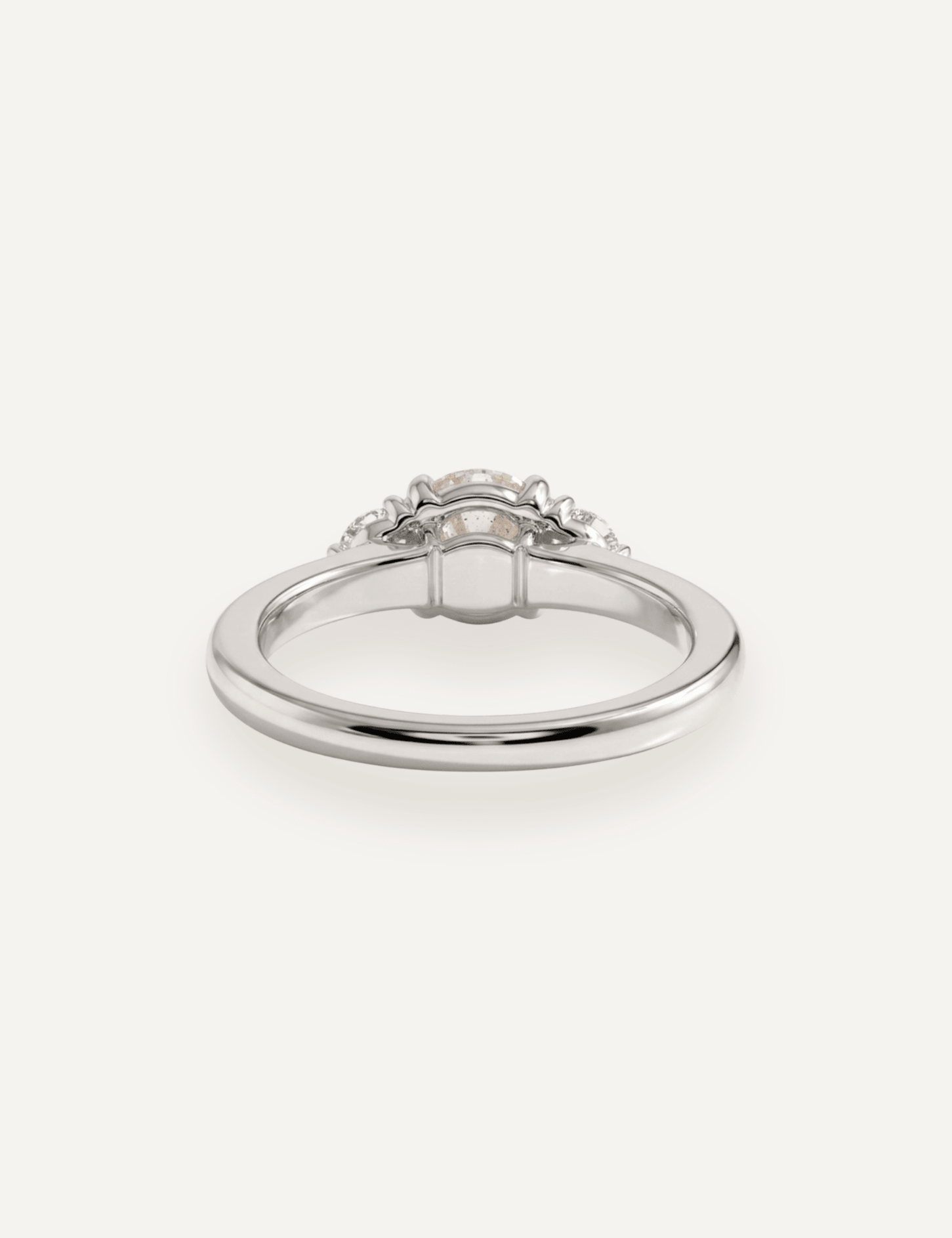 The Ada Ring with 1.01ct Round Salt and Pepper Diamond & .22ct Round White Diamonds (1.23ct TDW) - Molten Store