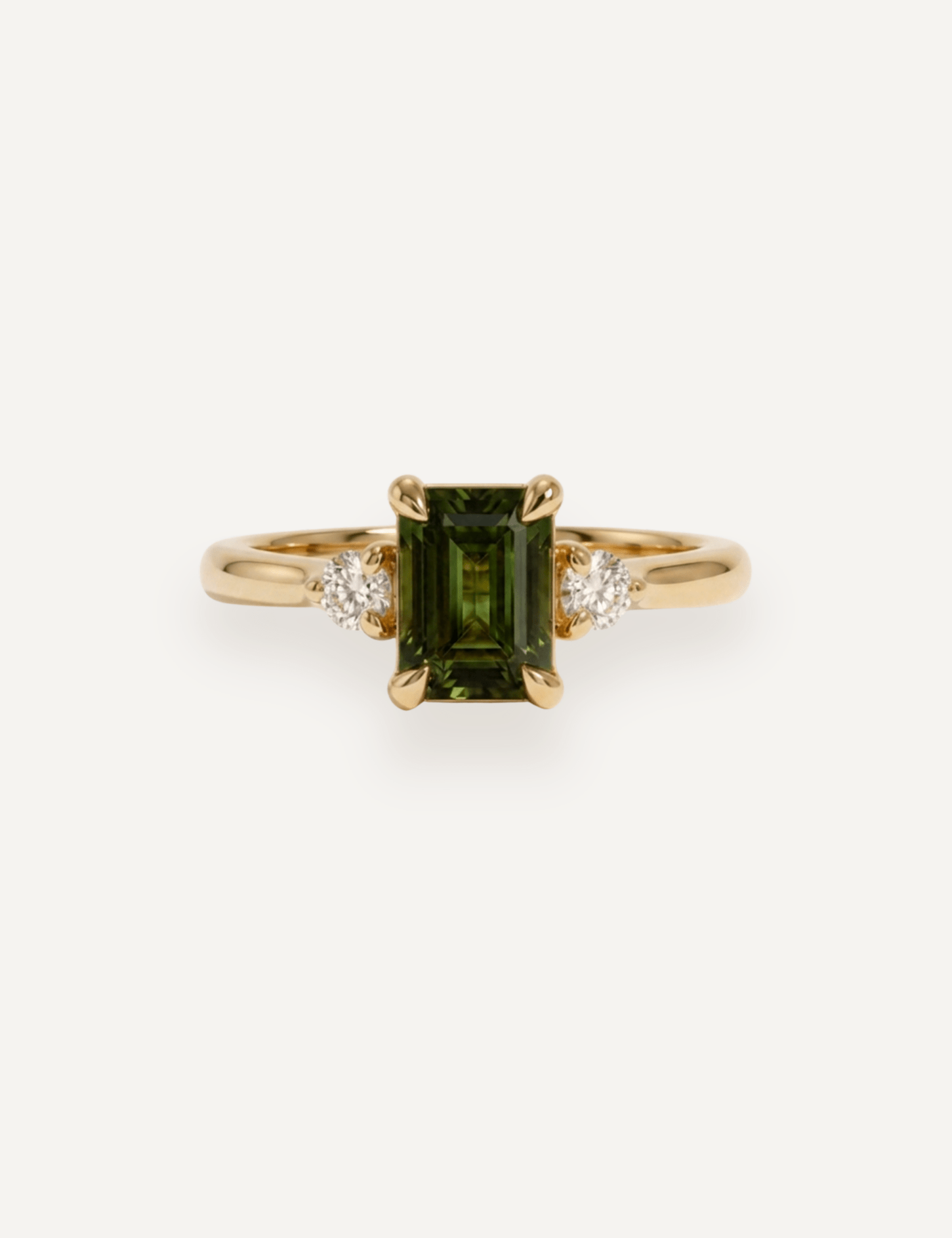 The Ada Ring with 1.23ct Emerald Green Sapphire - Molten Store