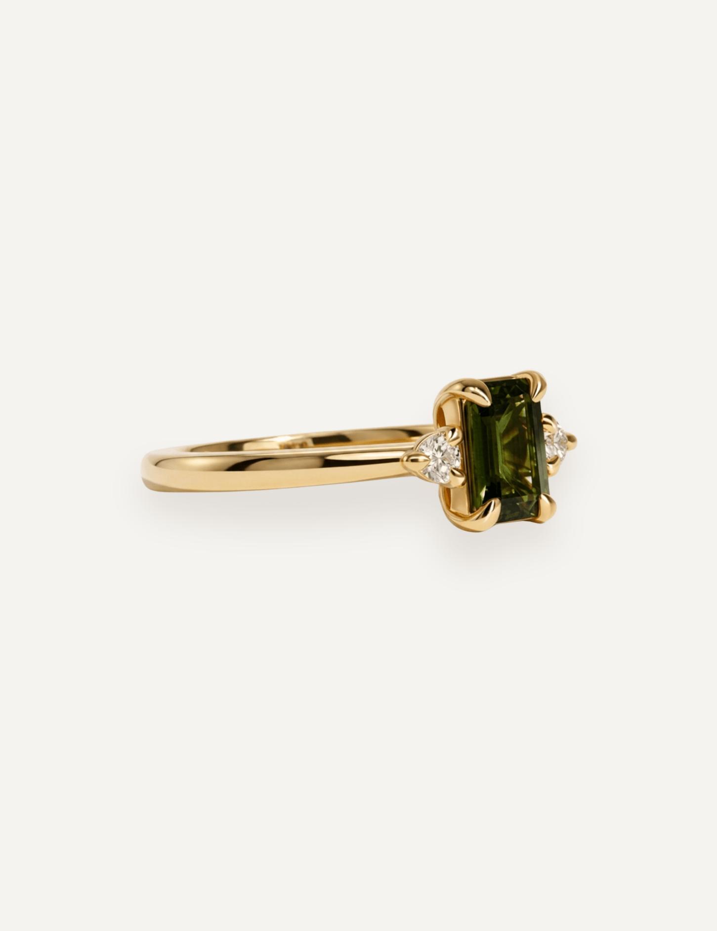 The Ada Ring with 1.23ct Emerald Green Sapphire - Molten Store