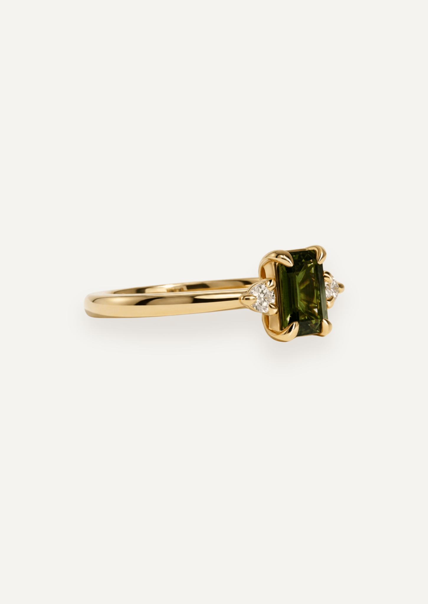 The Ada Ring with 1.23ct Emerald Green Sapphire - Molten Store