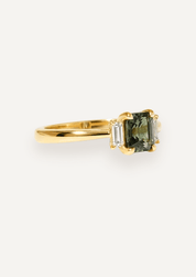 The Ada Ring with 1.57ct Emerald Green Sapphire (1.97ct TCW) - Molten Store