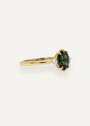 The Ada Ring with 1.76ct Oval Green Sapphire - Molten Store