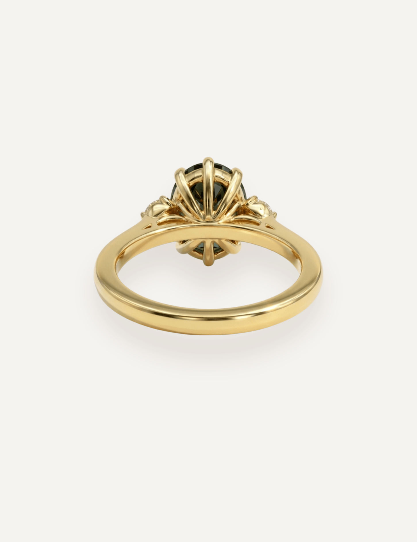 The Ada Ring with 1.76ct Oval Green Sapphire - Molten Store