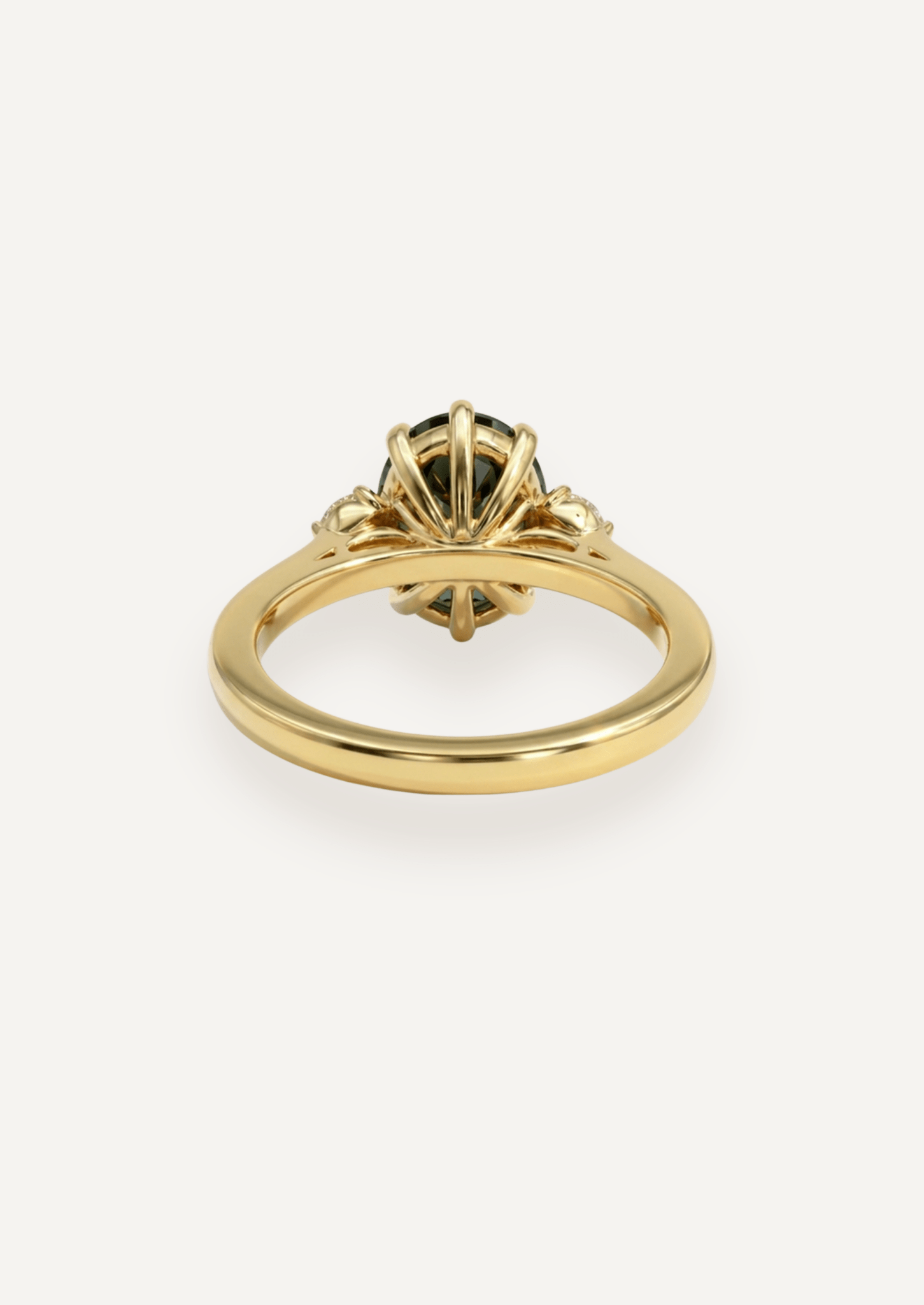 The Ada Ring with 1.76ct Oval Green Sapphire - Molten Store