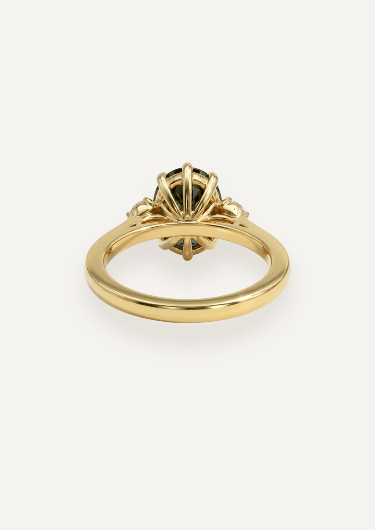 The Ada Ring with 1.76ct Oval Green Sapphire - Molten Store
