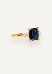 The Ada Ring with 3.35ct Emerald Parti Sapphire - Molten Store