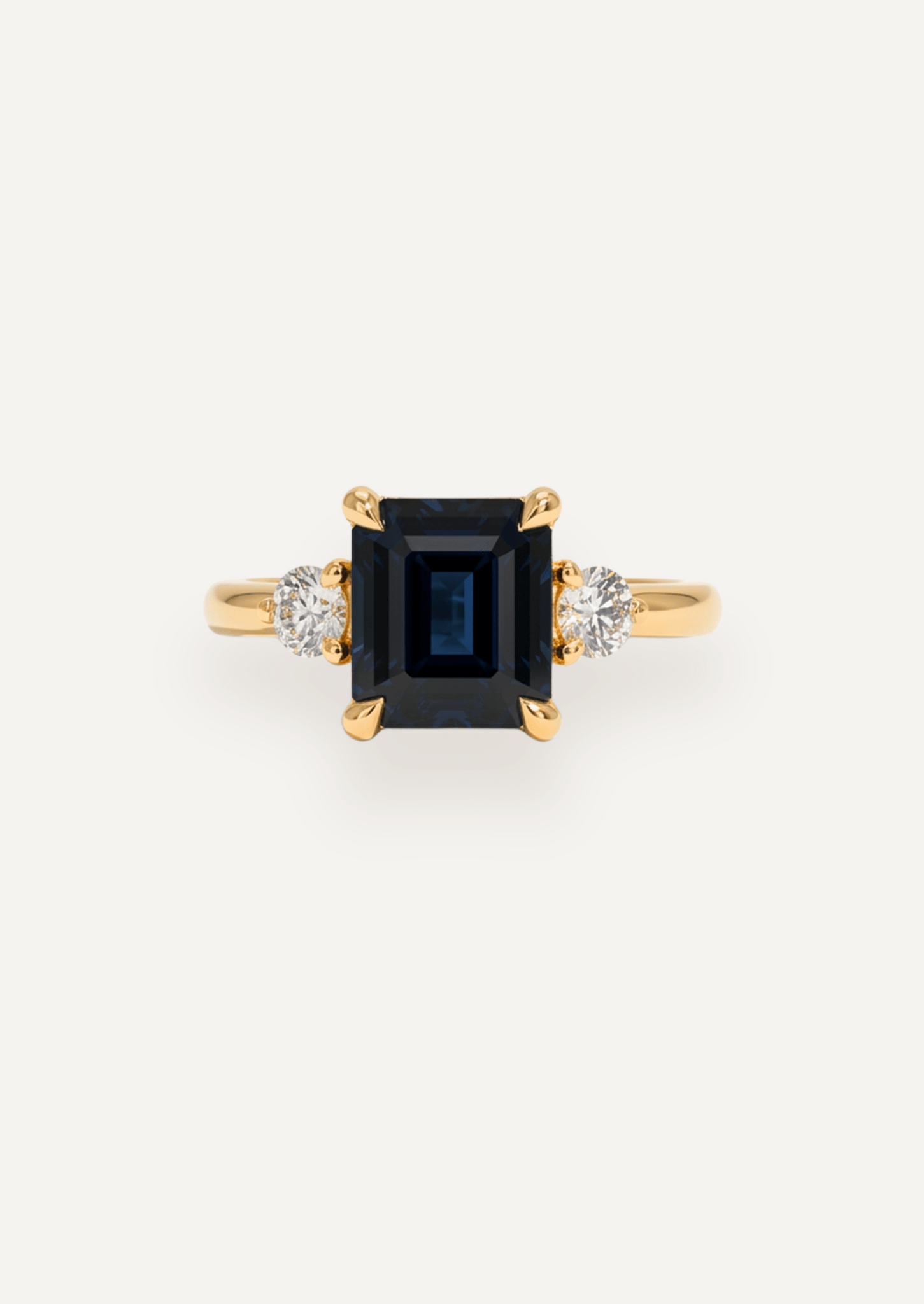 The Ada Ring with 3.35ct Emerald Parti Sapphire - Molten Store