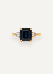 The Ada Ring with 3.35ct Emerald Parti Sapphire - Molten Store
