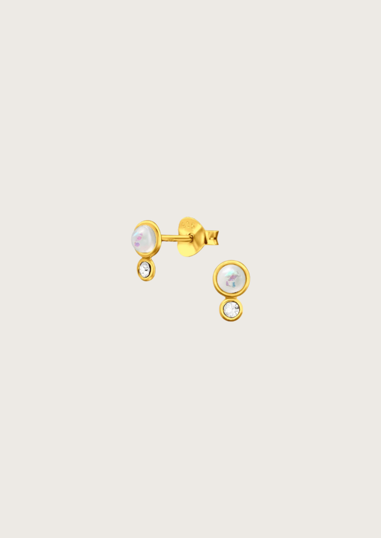 The Aether 14ct Gold Vermeil Stud Earrings - Molten Store