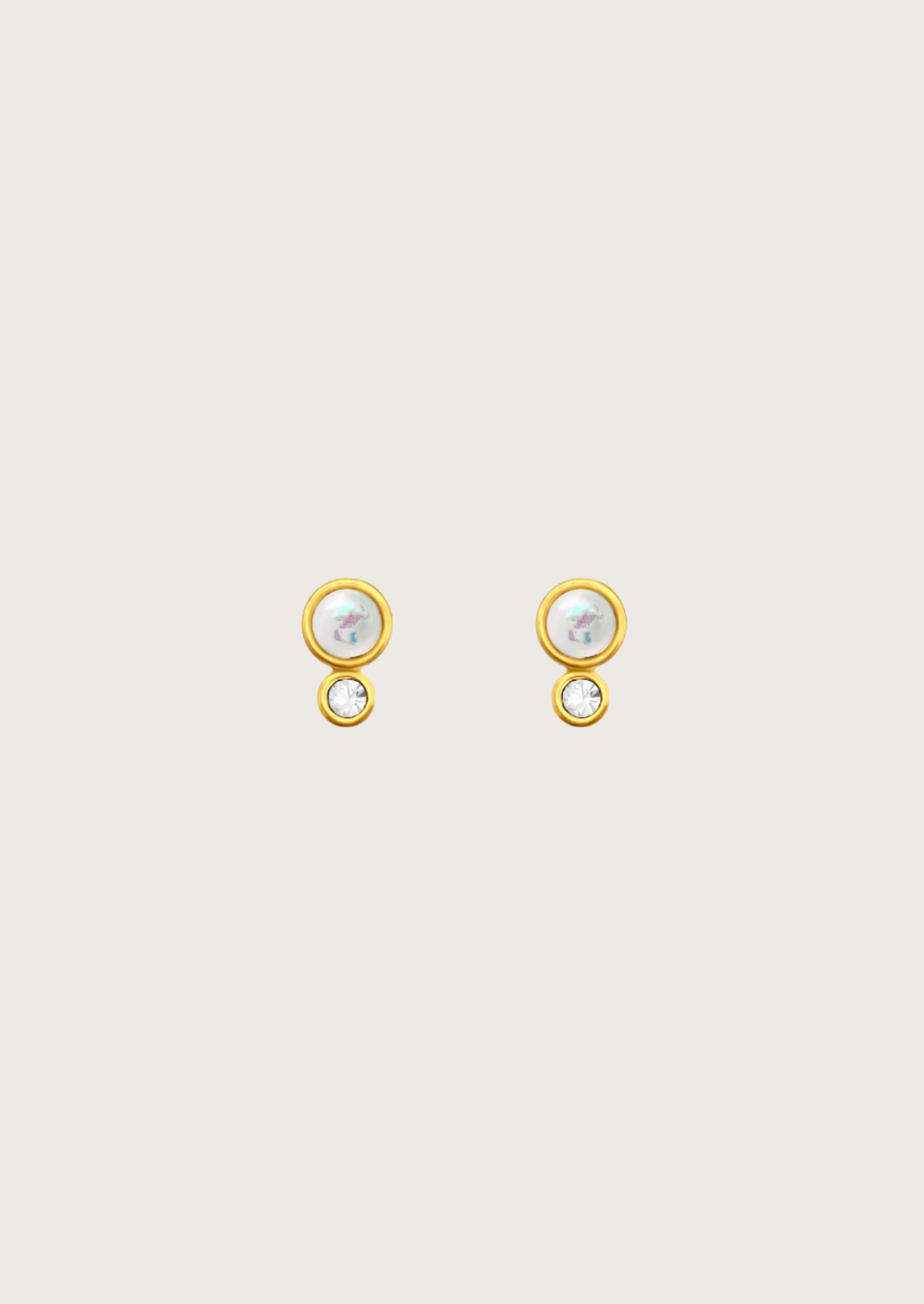 The Aether 14ct Gold Vermeil Stud Earrings - Molten Store