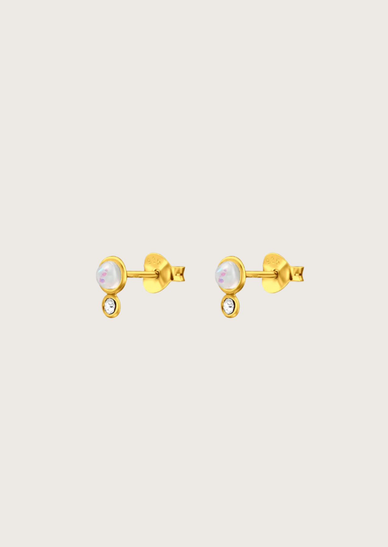 The Aether 14ct Gold Vermeil Stud Earrings - Molten Store