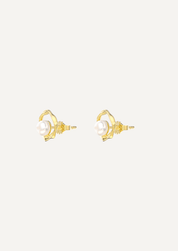 The Alba Stud Earrings with Freshwater Pearl - Molten Store