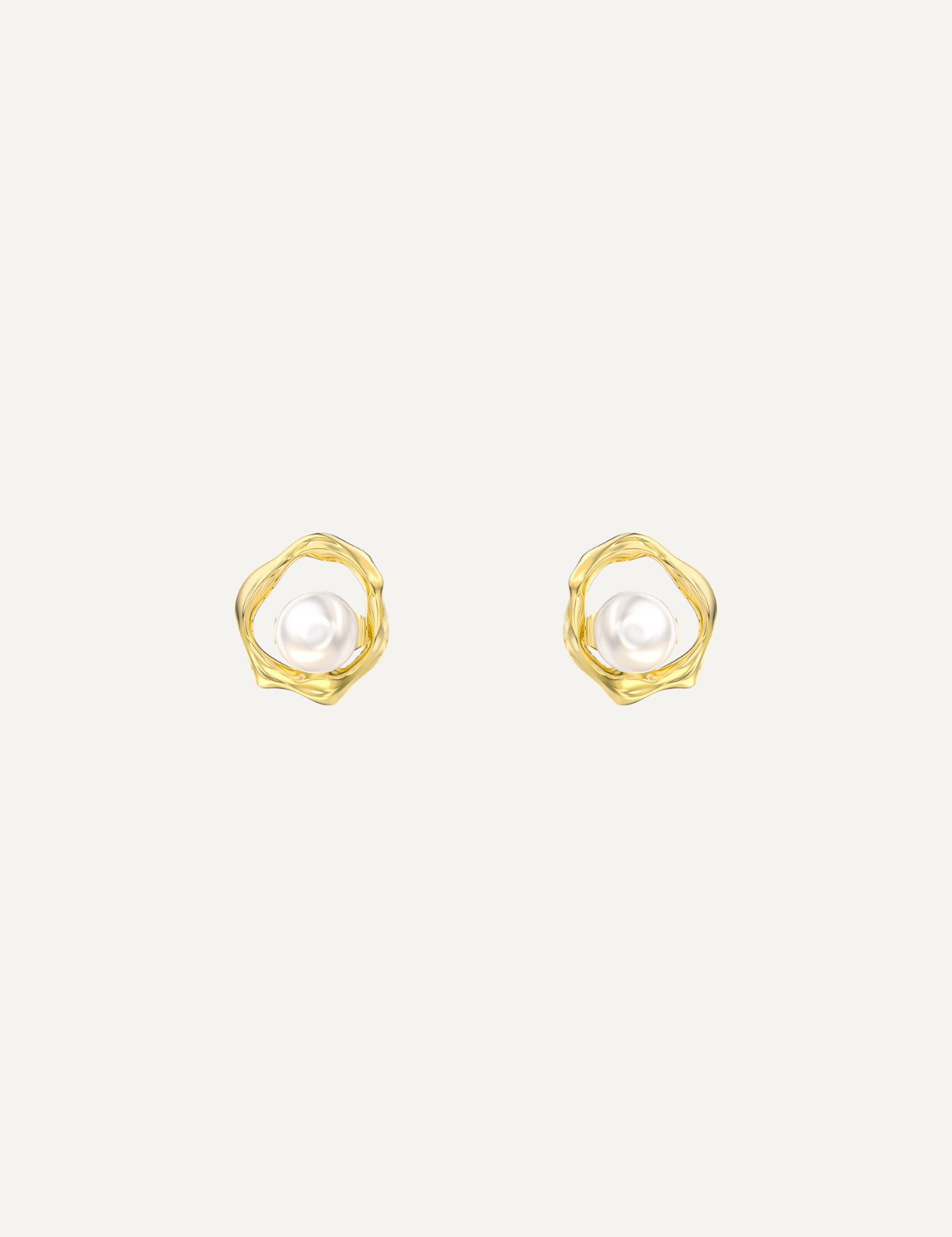 The Alba Stud Earrings with Freshwater Pearl - Molten Store