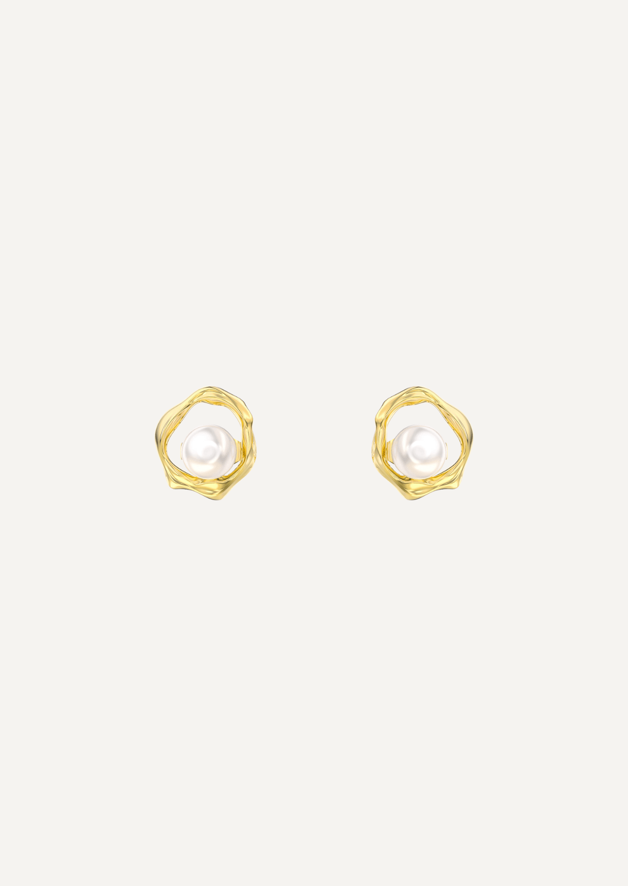 The Alba Stud Earrings with Freshwater Pearl - Molten Store
