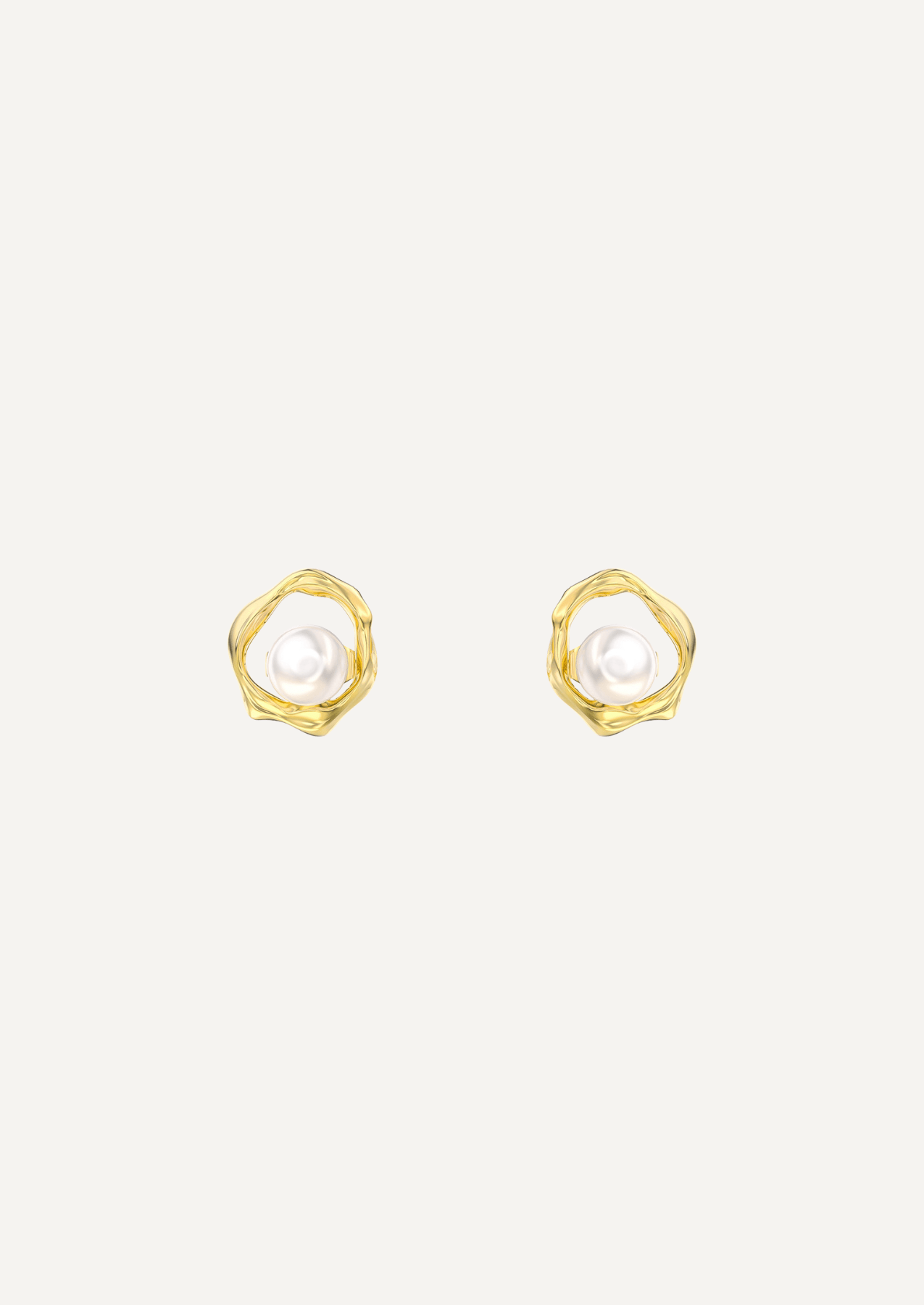 The Alba Stud Earrings with Freshwater Pearl - Molten Store