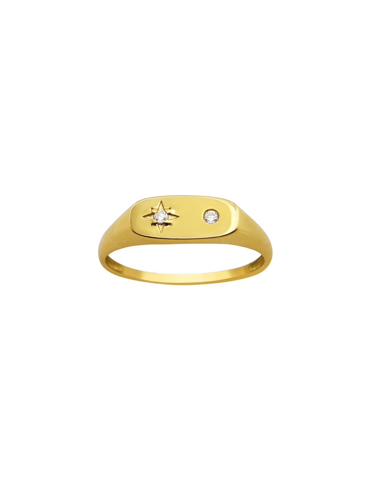 The Andromeda 14ct Gold Vermeil Signet Ring - Molten Store