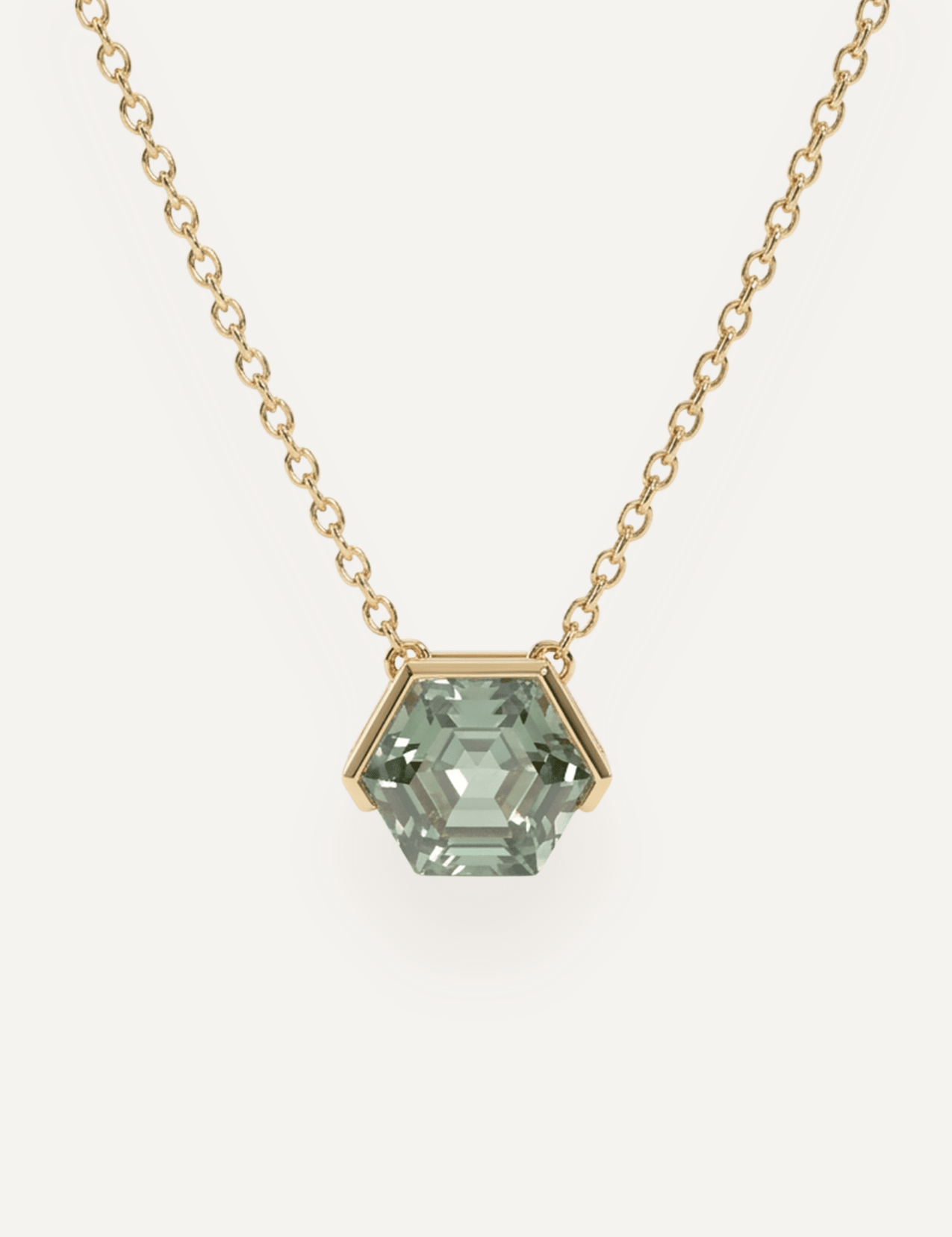 The Annie Necklace with 2.74ct Fancy Cut Green Tourmaline - Molten Store