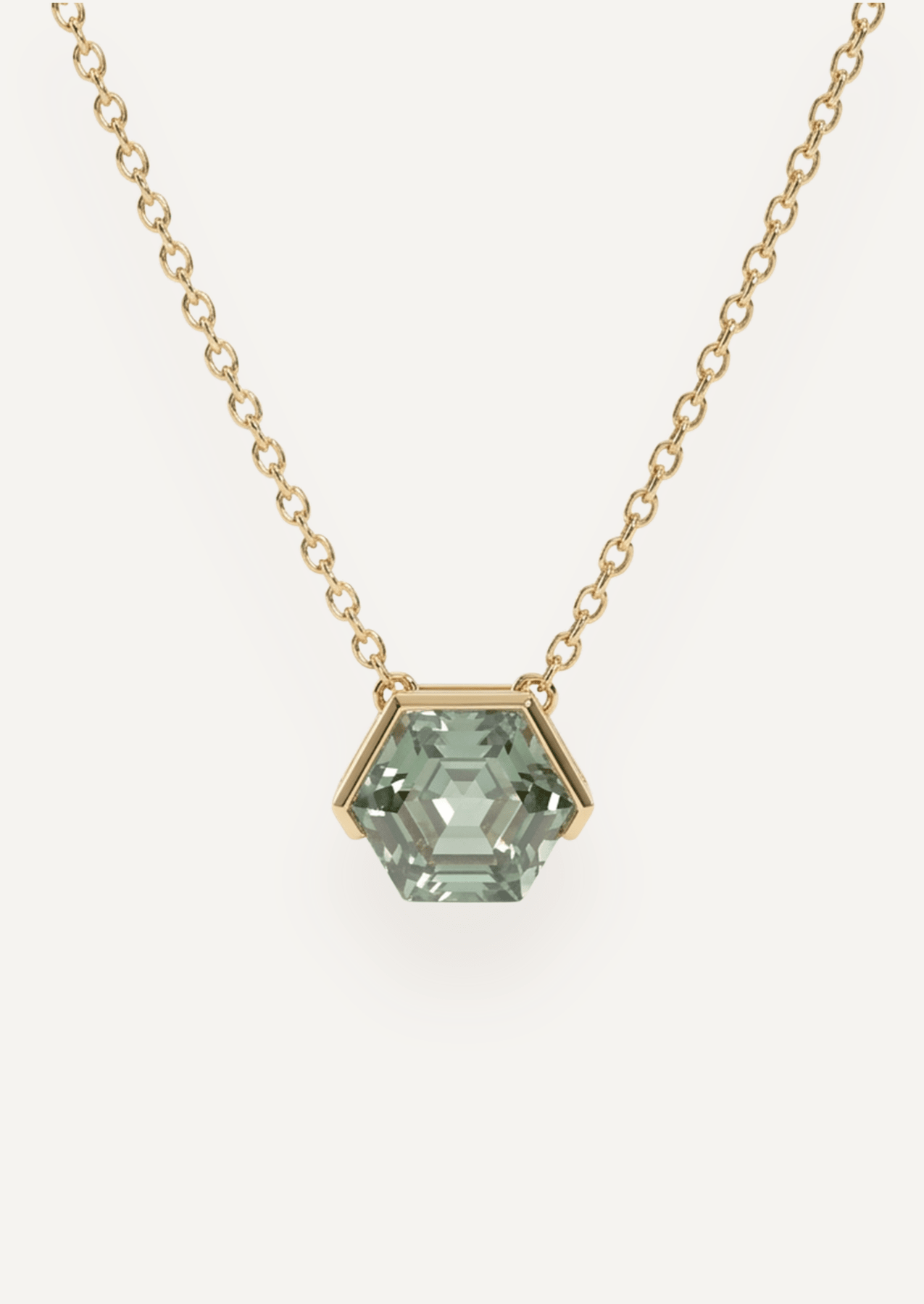 The Annie Necklace with 2.74ct Fancy Cut Green Tourmaline - Molten Store