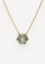 The Annie Necklace with 2.74ct Fancy Cut Green Tourmaline - Molten Store