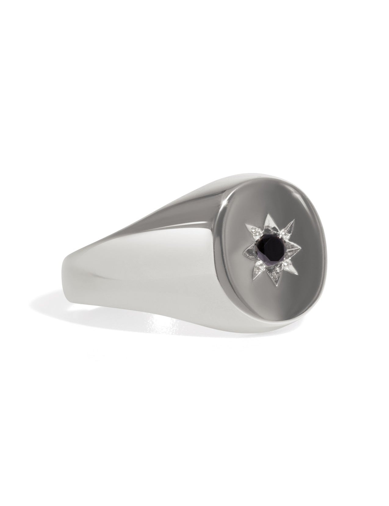 The Apollo White Gold Signet Ring - Molten Store