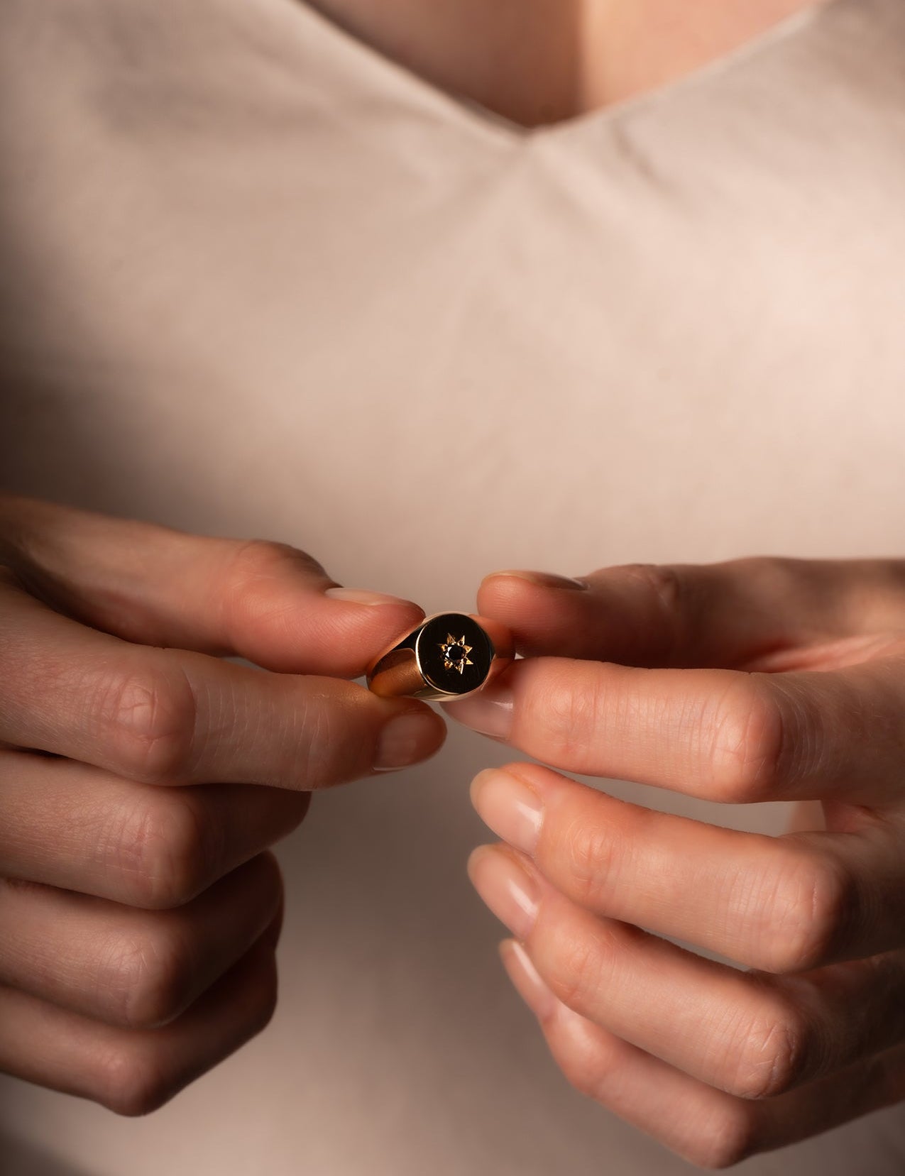 The Apollo Yellow Gold Signet Ring - Molten Store