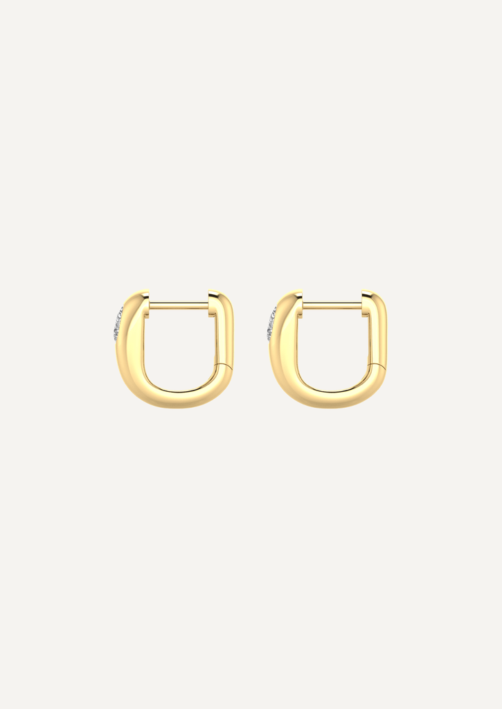 The Arden 9ct Gold Diamond Hoop Earrings - Molten Store