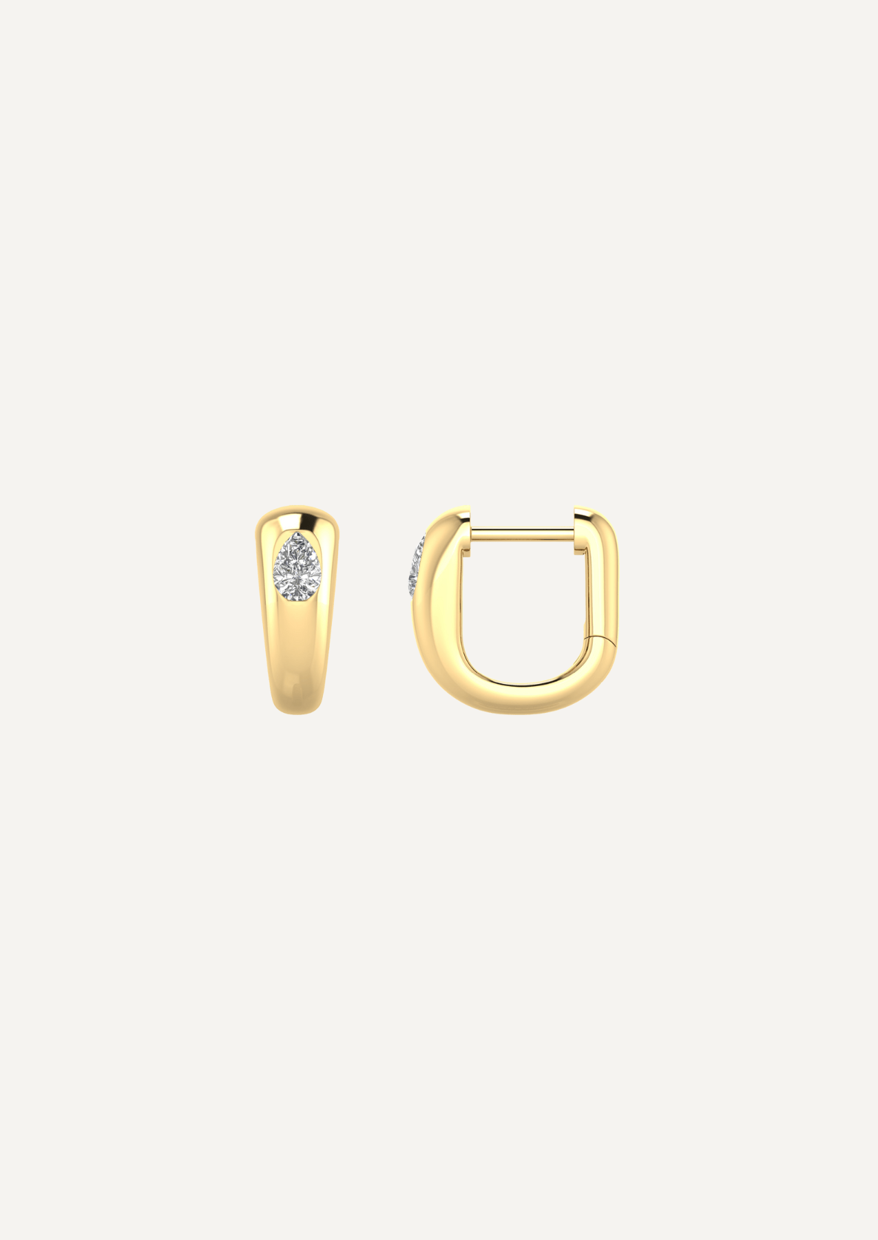 The Arden 9ct Gold Diamond Hoop Earrings - Molten Store