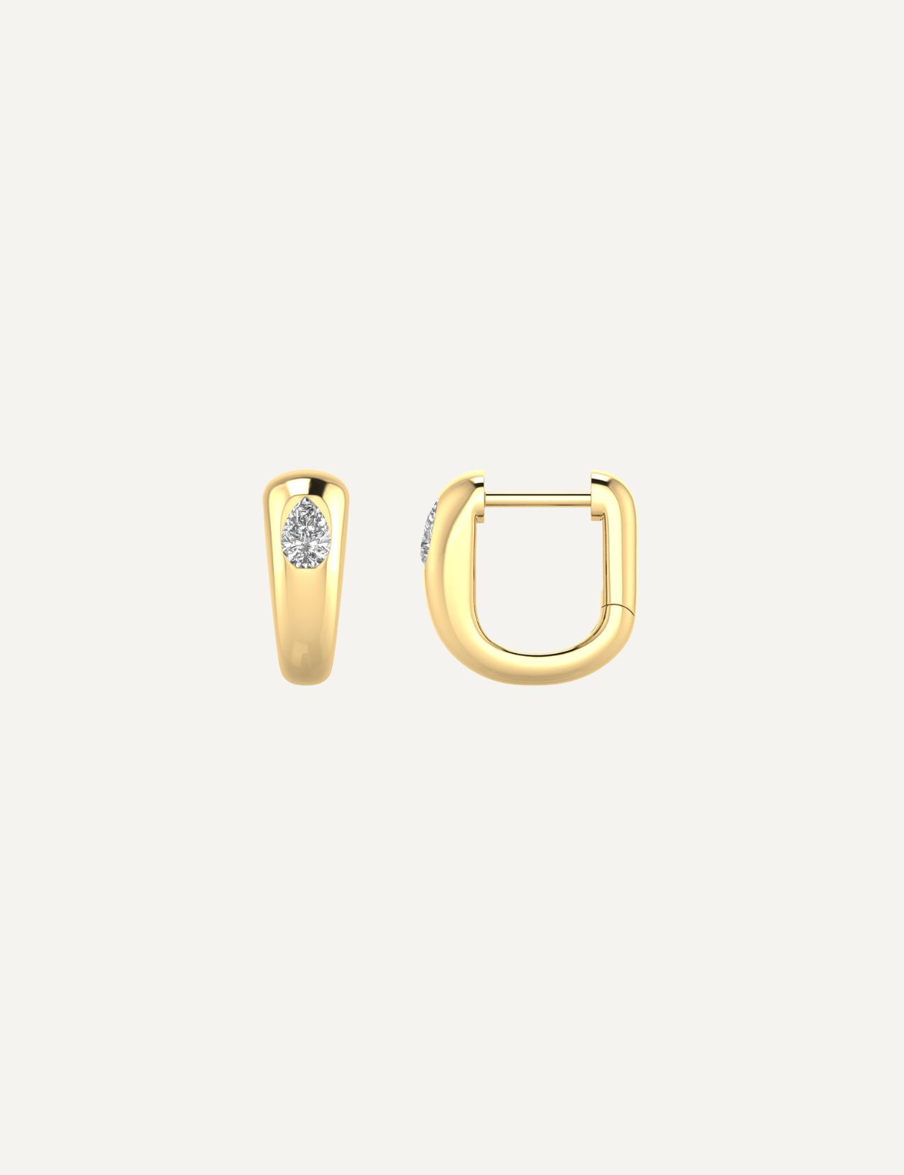 The Arden 9ct Gold Diamond Hoop Earrings - Molten Store
