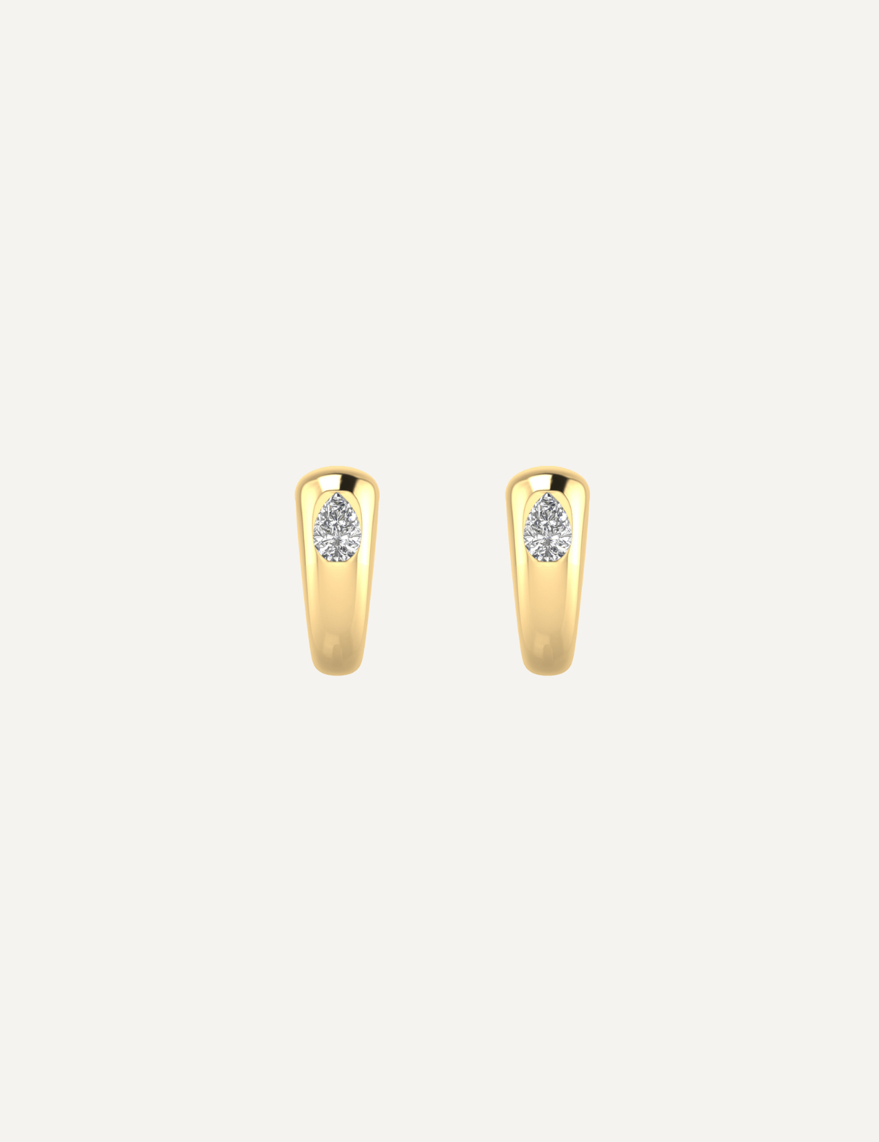 The Arden 9ct Gold Diamond Hoop Earrings - Molten Store