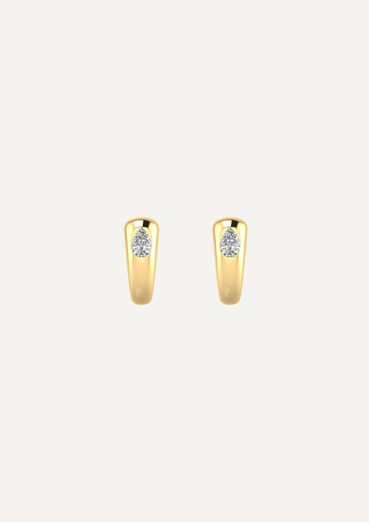 The Arden 9ct Gold Diamond Hoop Earrings - Molten Store