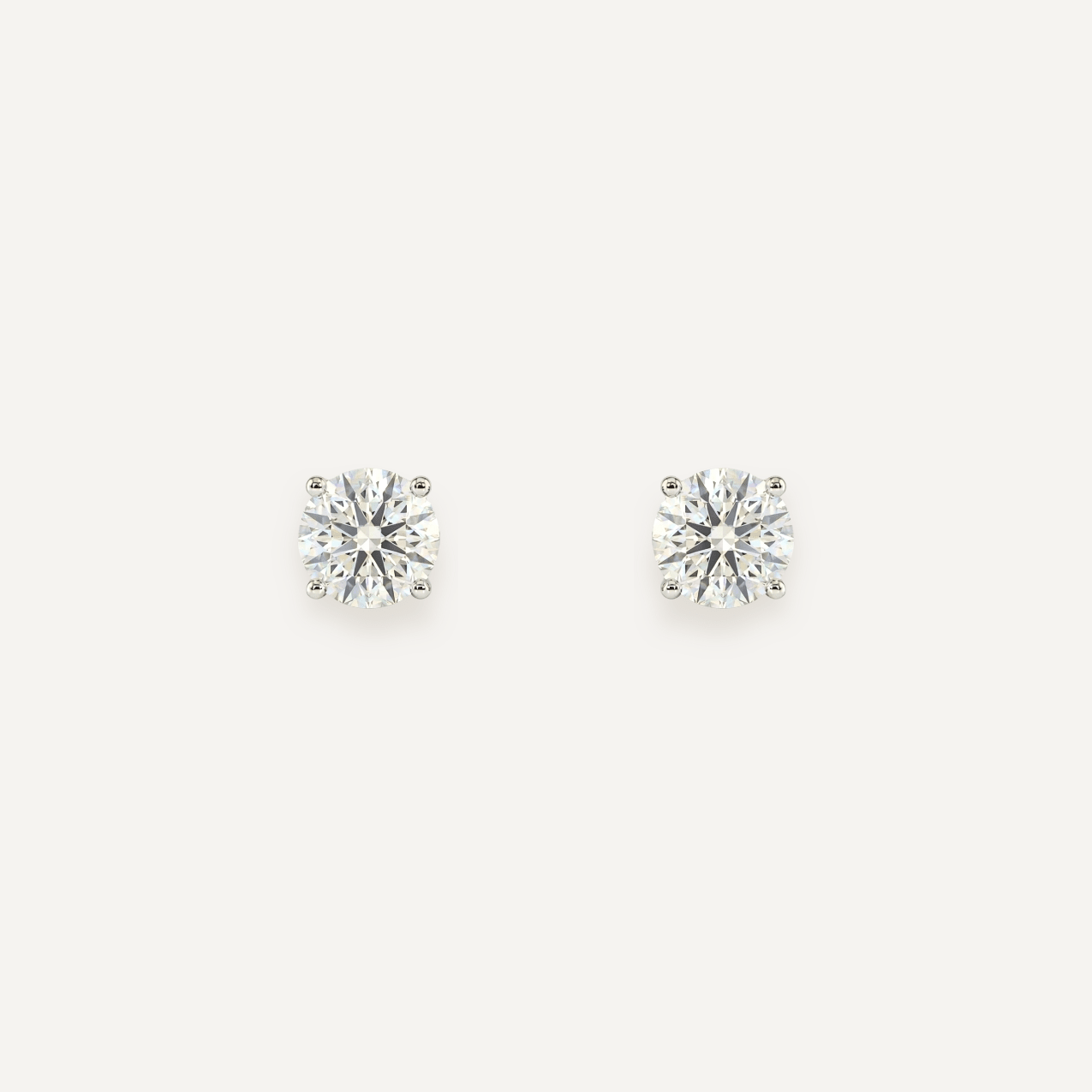 The Ari White Gold Diamond Stud Earrings - Molten Store