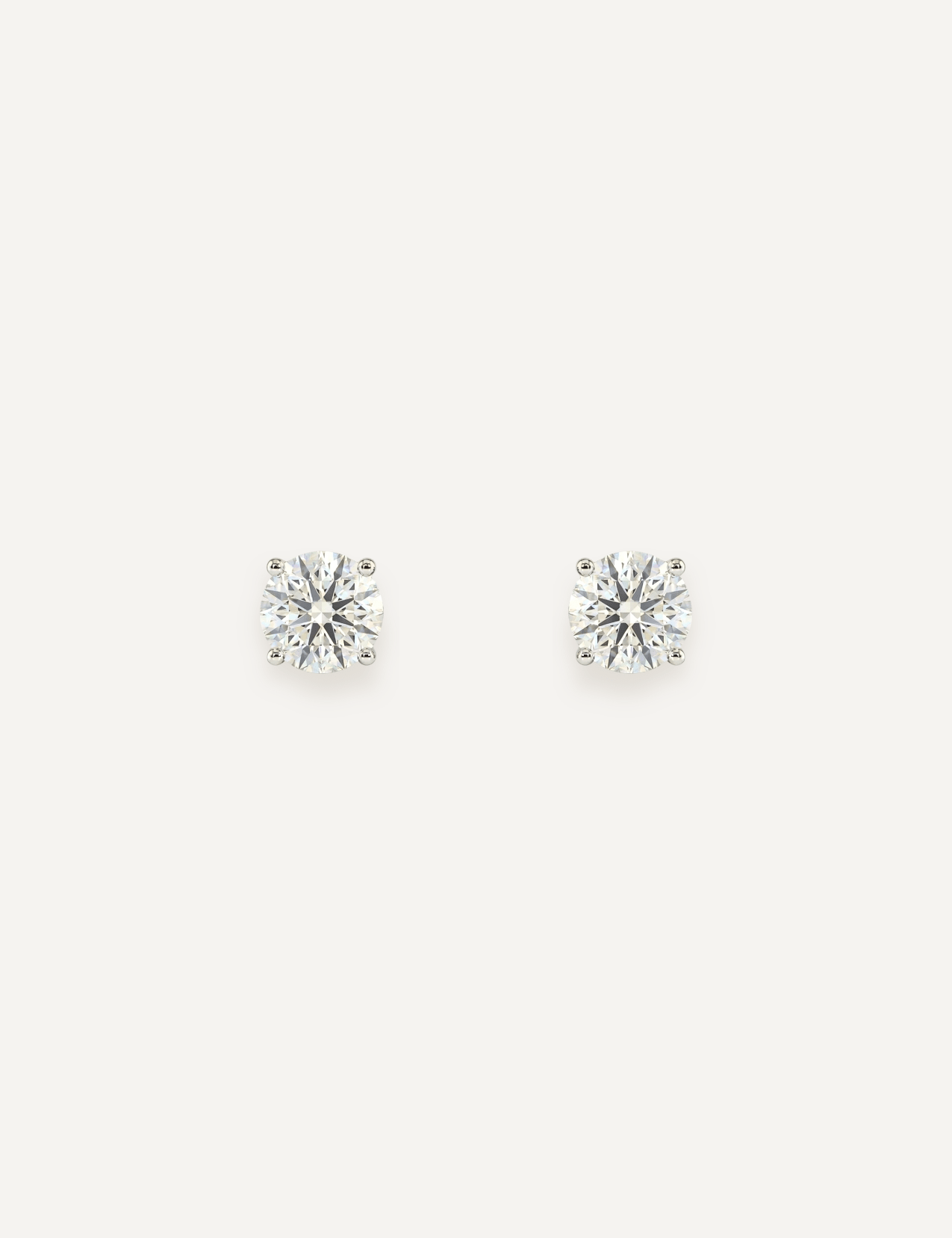 The Ari White Gold Diamond Stud Earrings - Molten Store