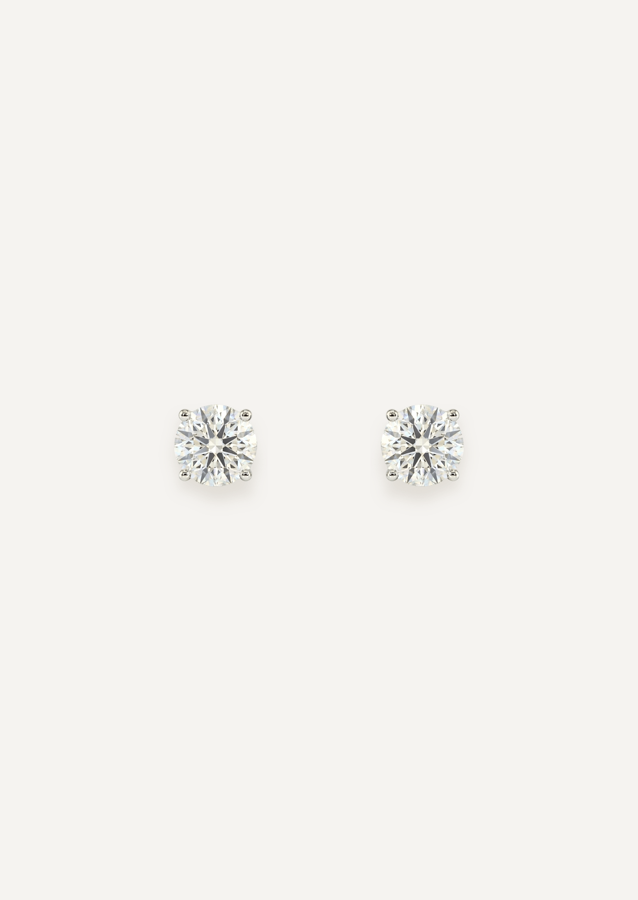 The Ari White Gold Diamond Stud Earrings - Molten Store