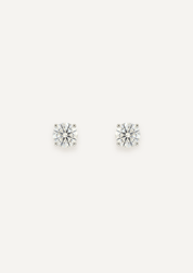 The Ari White Gold Diamond Stud Earrings - Molten Store