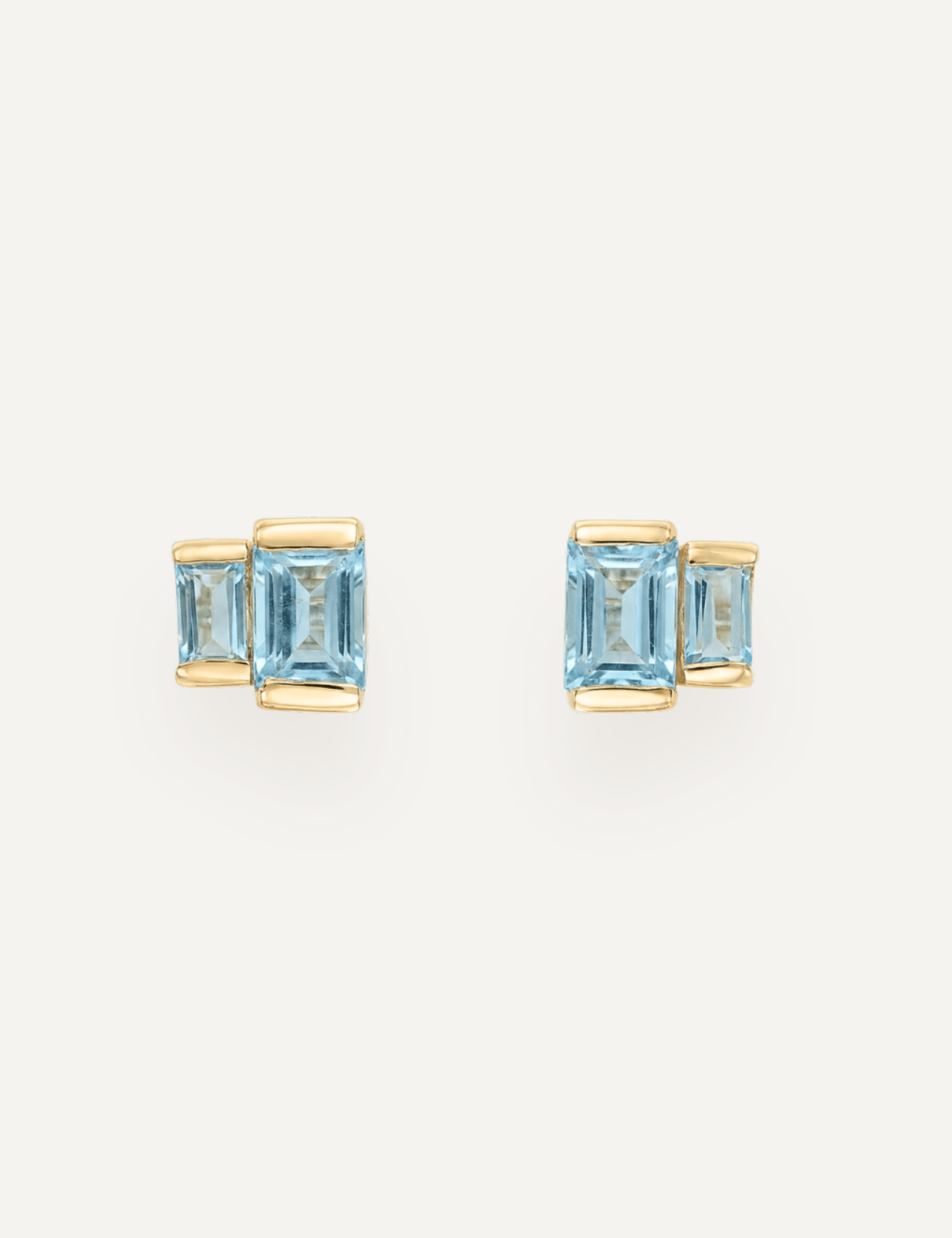 The Arietta Geometric Stud Earrings in Glacier by Molten Store