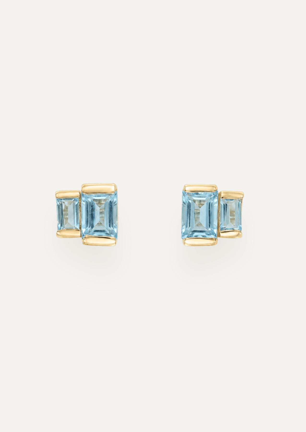 The Arietta Geometric Stud Earrings in Glacier by Molten Store