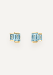 The Arietta Geometric Stud Earrings in Glacier by Molten Store