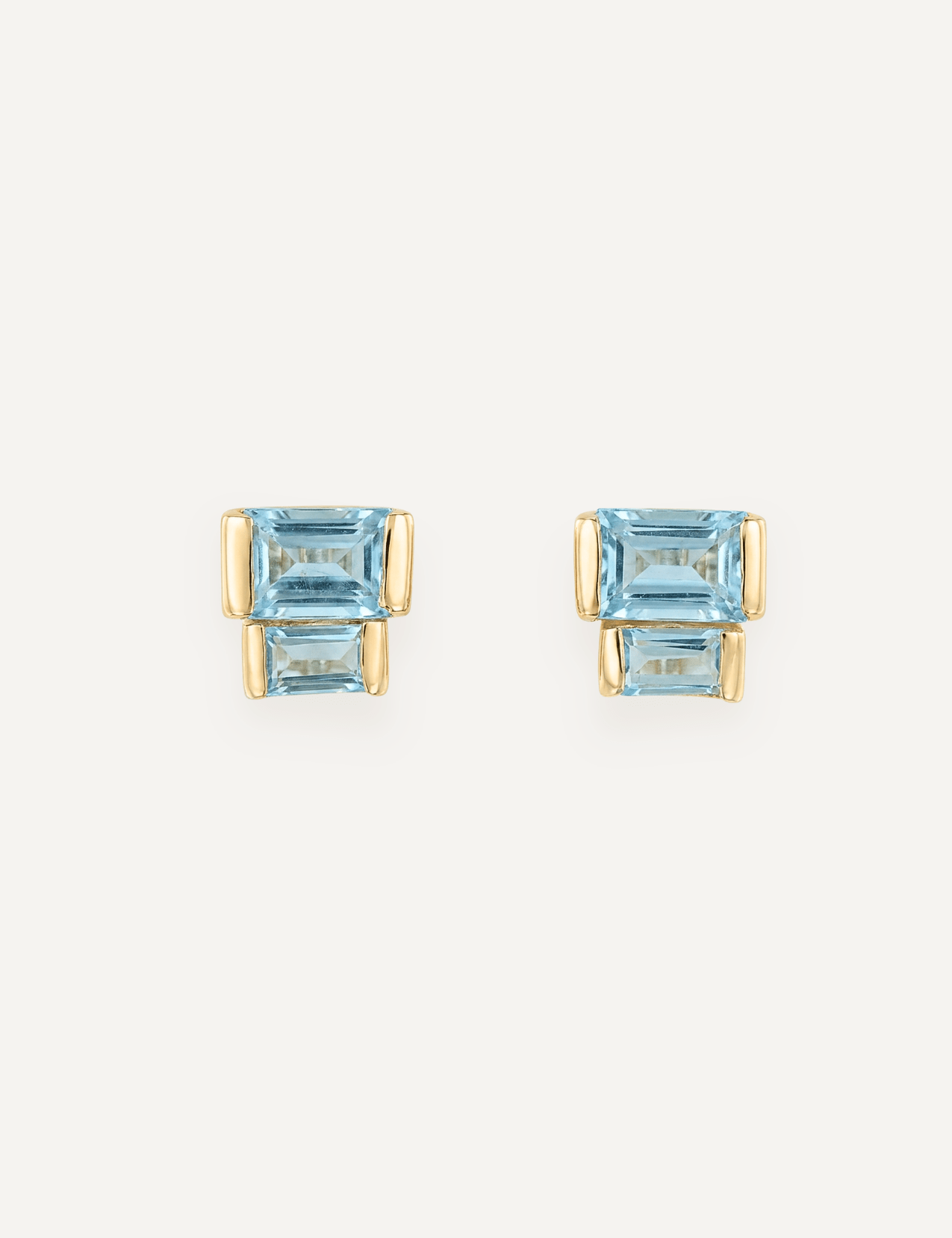 The Arietta Geometric Stud Earrings in Glacier by Molten Store