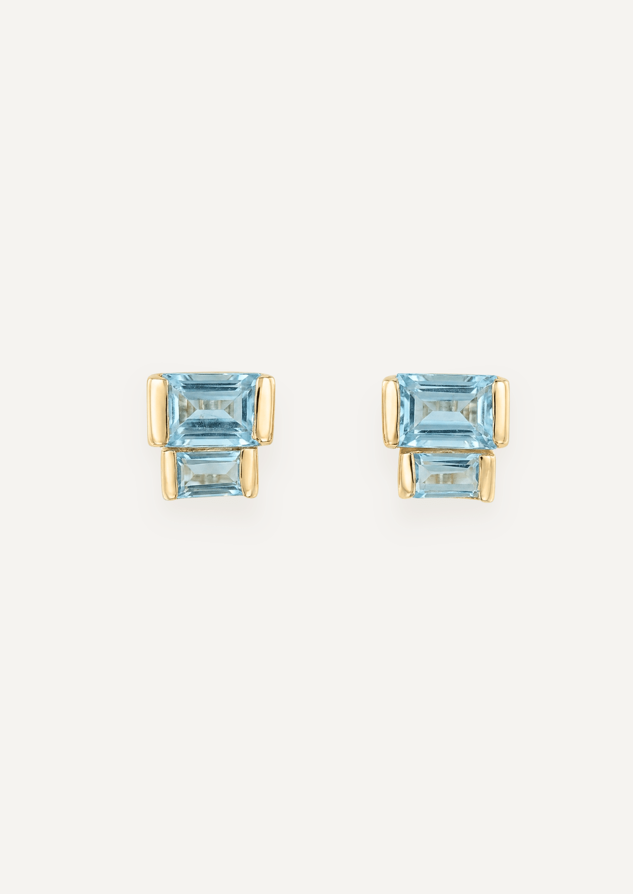The Arietta Geometric Stud Earrings in Glacier by Molten Store