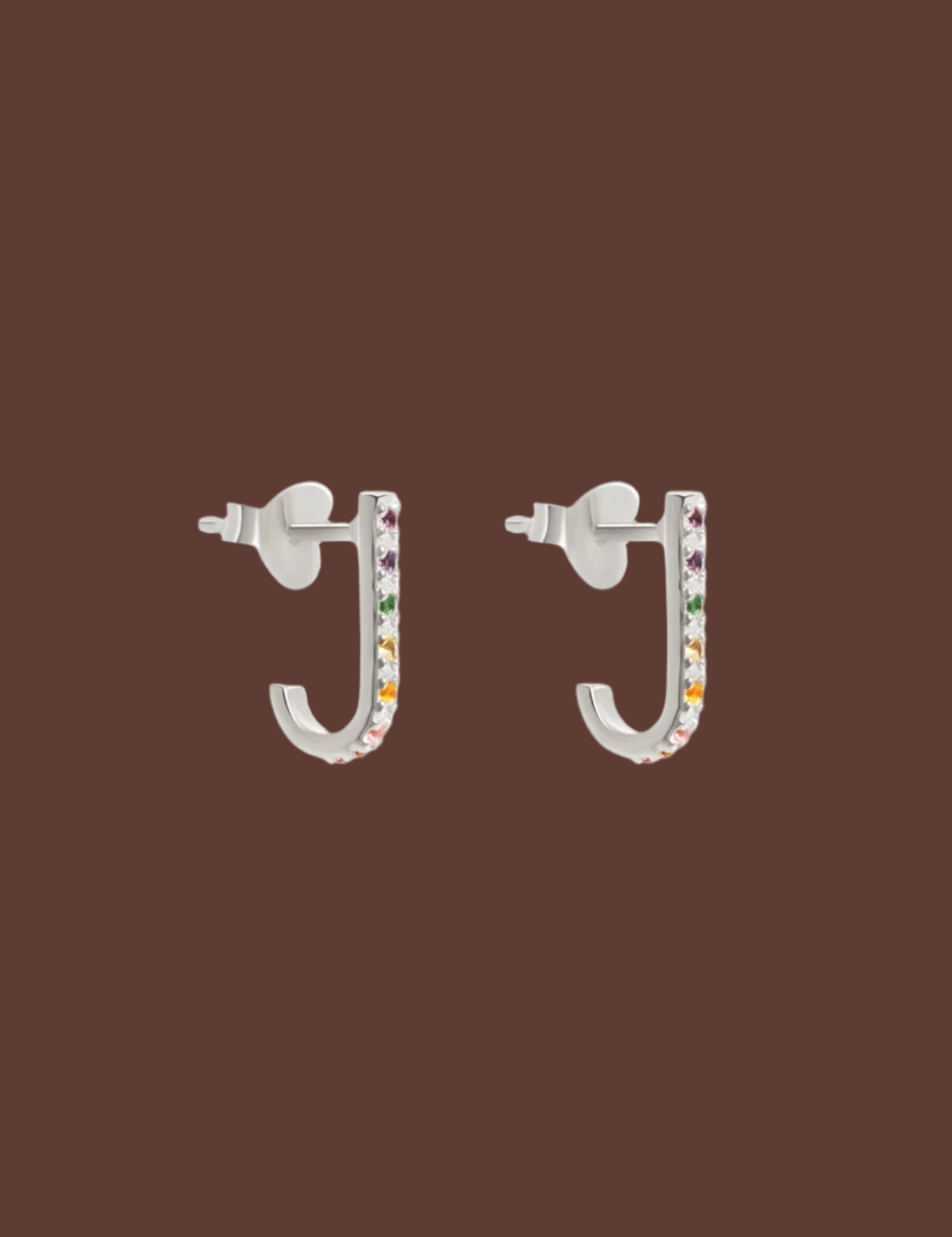 The Aurora Silver Half Hoop Earrings - Molten Store