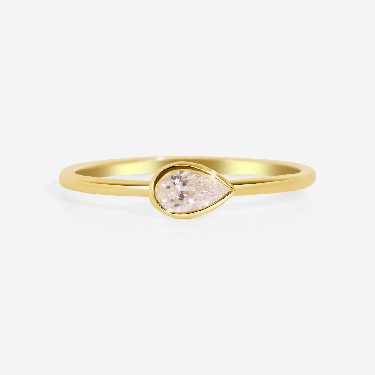 West Pear Cut Cultured Diamond - Molten Store